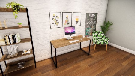 MESA RETA HOME OFFICE - Imagem 3