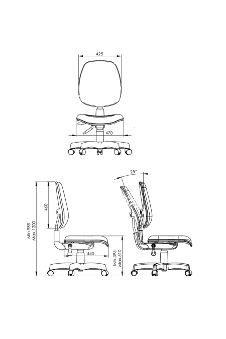 Cadeira giratória executiva Internauta com base back system - Imagem 3