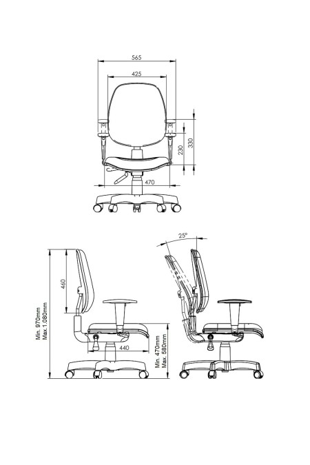 Cadeira giratória executiva Internauta com base back system - Imagem 3