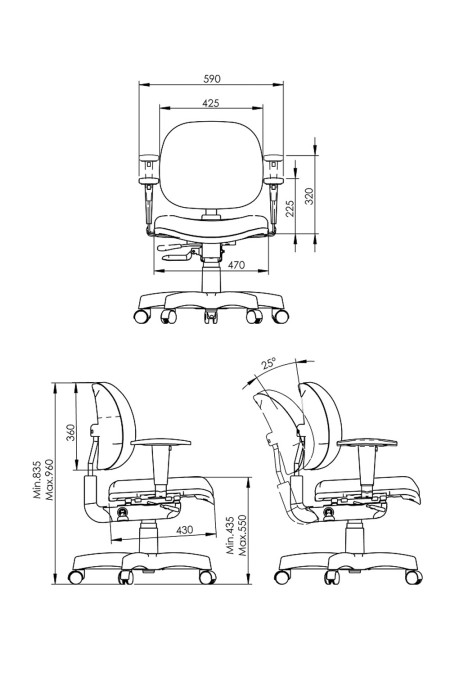 Cadeira giratória executiva Internauta com base back system - Imagem 3